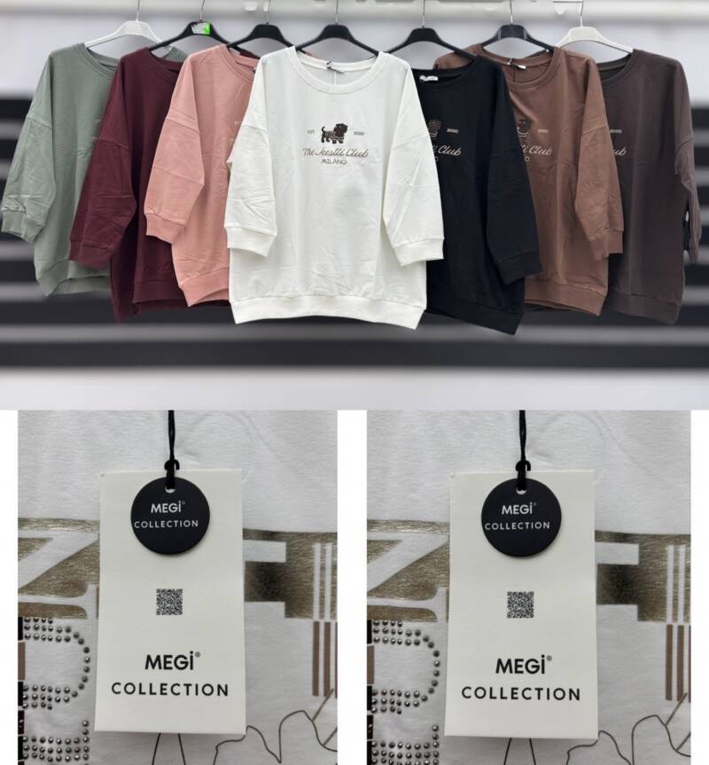 Bluzki damskie Roz S-XL, Mix Kolor .Paczka 12 szt